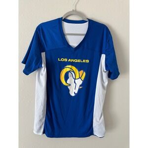 NFL Flag Los Angeles Rams Reversible Jersey Mens Medium Blue White Football